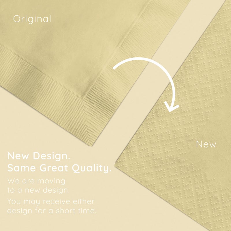 Creative Converting Touch of Color 2-Ply 50 Count Paper Lunch Napkins, Ivory - Image 5